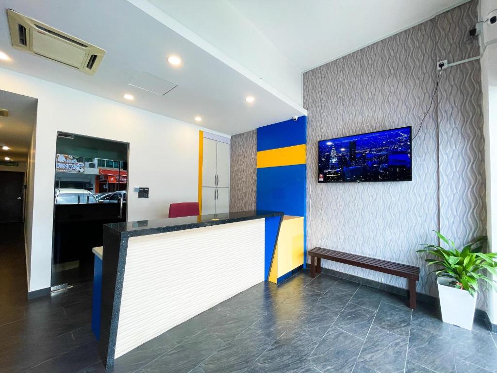 Kuchyň nebo kuchyňský kout v ubytování New YX oasis hotel 新悦喜雅居自助酒店