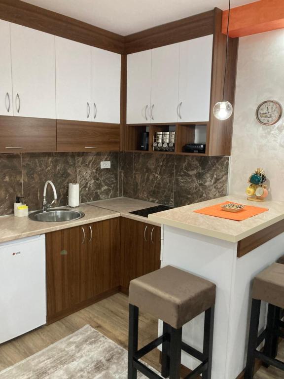 Kuchyň nebo kuchyňský kout v ubytování Apartman Slavica 2