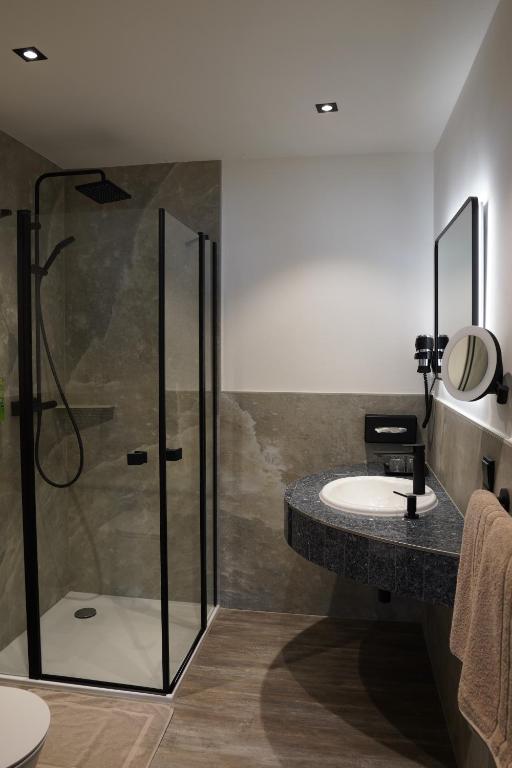 Koupelna v ubytování Hotel Heideparadies