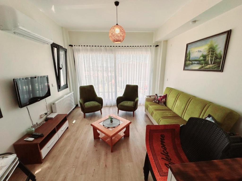 Χώρος καθιστικού στο Sea view villa perla