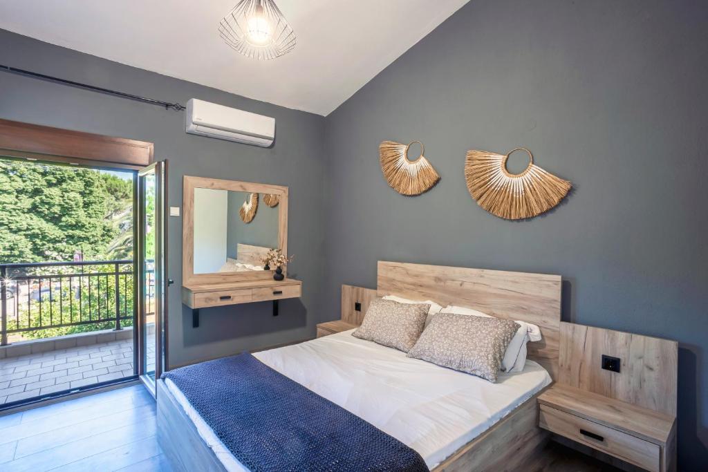 Postel nebo postele na pokoji v ubytování Akemi seaside Villa