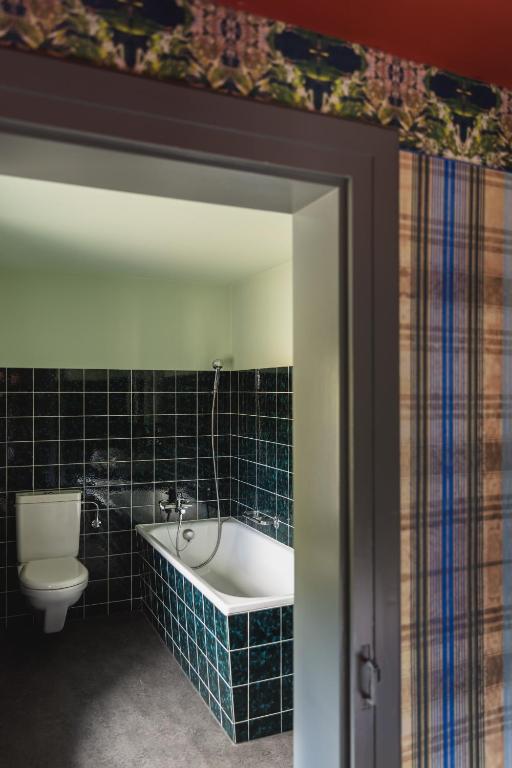 Koupelna v ubytování Post Hotel Löwe Mulegns