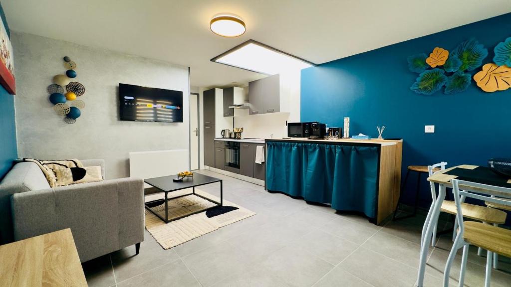 Η κουζίνα ή μικρή κουζίνα στο Appartement Cosy à Guilliers