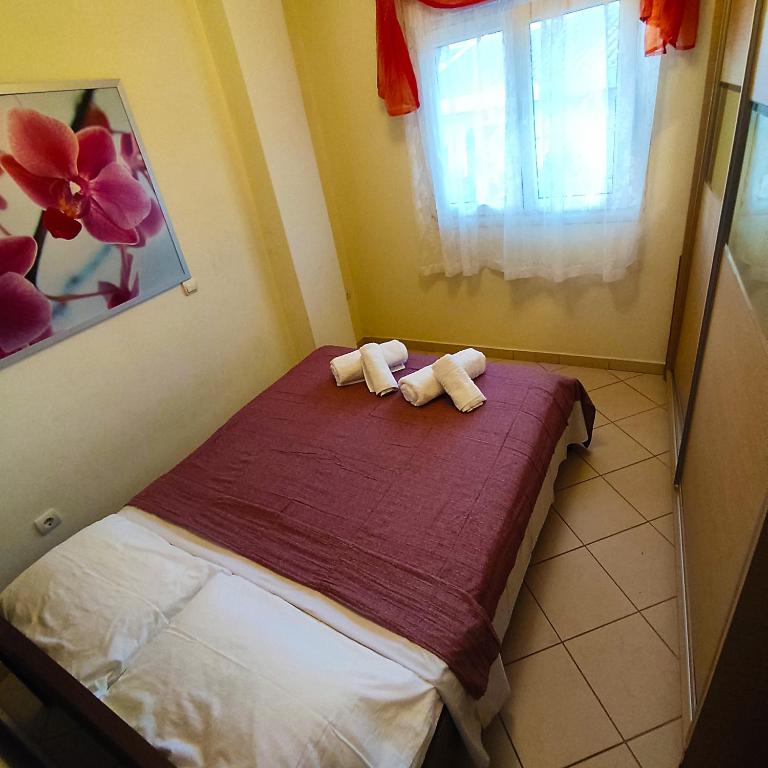 Postel nebo postele na pokoji v ubytování Estella Siviri Apartment