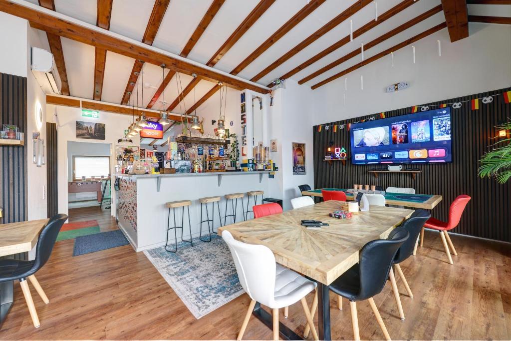 TV a/nebo společenská místnost v ubytování Hostel Mannheim