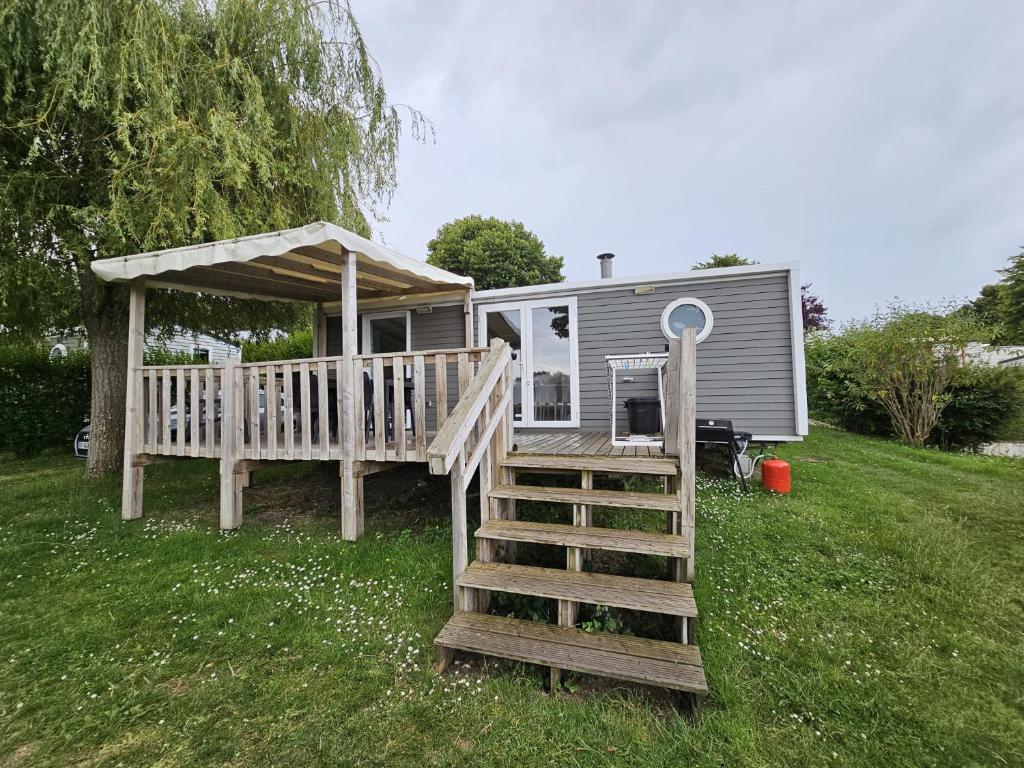 Zahrada ubytování Mobil-home 4 personnes dans camping 5 étoiles proche de la mer