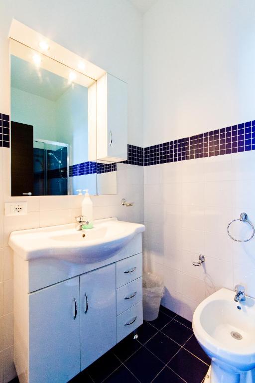Koupelna v ubytování B&B A Mare