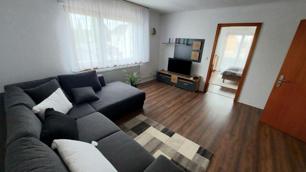 TV a/nebo společenská místnost v ubytování Haus Woschi Kehl-Auenheim