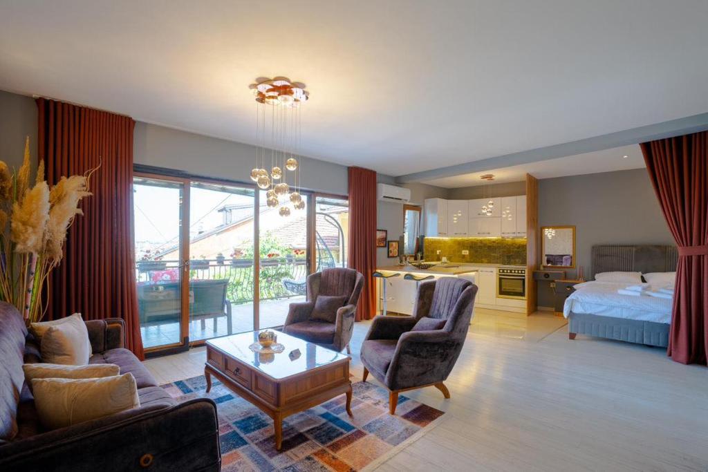 Ένα ή περισσότερα κρεβάτια σε δωμάτιο στο Duam Apartments