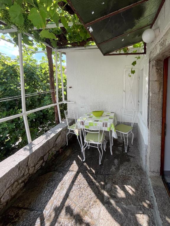Balkón nebo terasa v ubytování Placa
