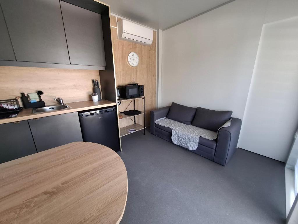 Kuchyň nebo kuchyňský kout v ubytování Luna Mobilehomes
