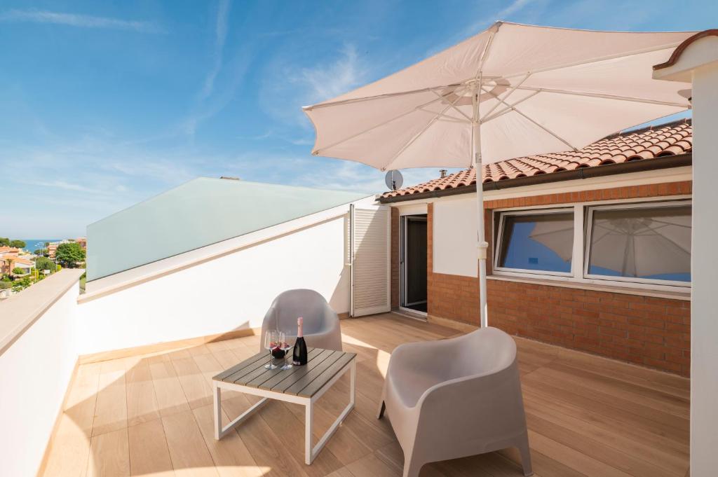 Balkón nebo terasa v ubytování B&B Relais One