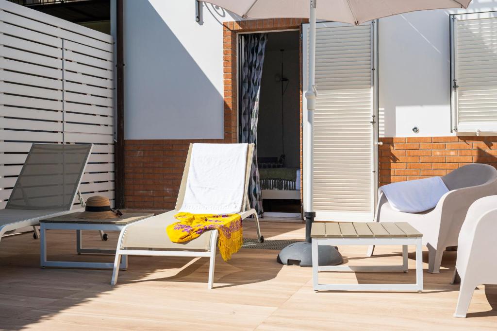 Balkón nebo terasa v ubytování B&B Relais One