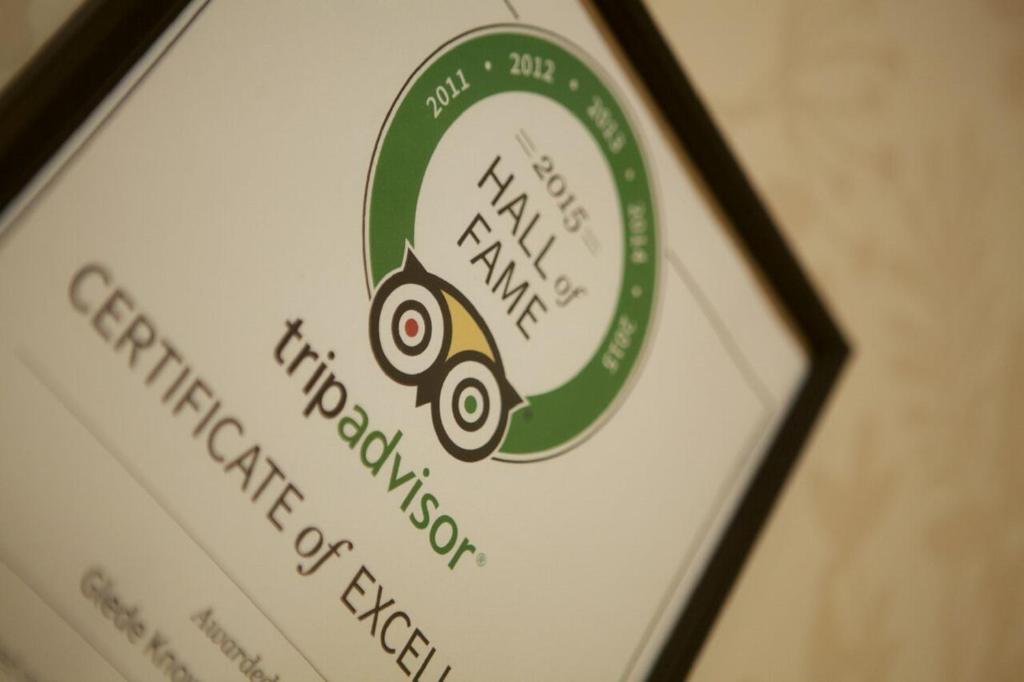 Certifikát, hodnocení, plakát nebo jiný dokument vystavený v ubytování Glede Knowe Guest House