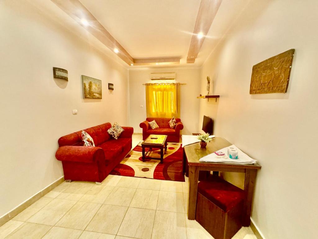 Posezení v ubytování Charbel apartments