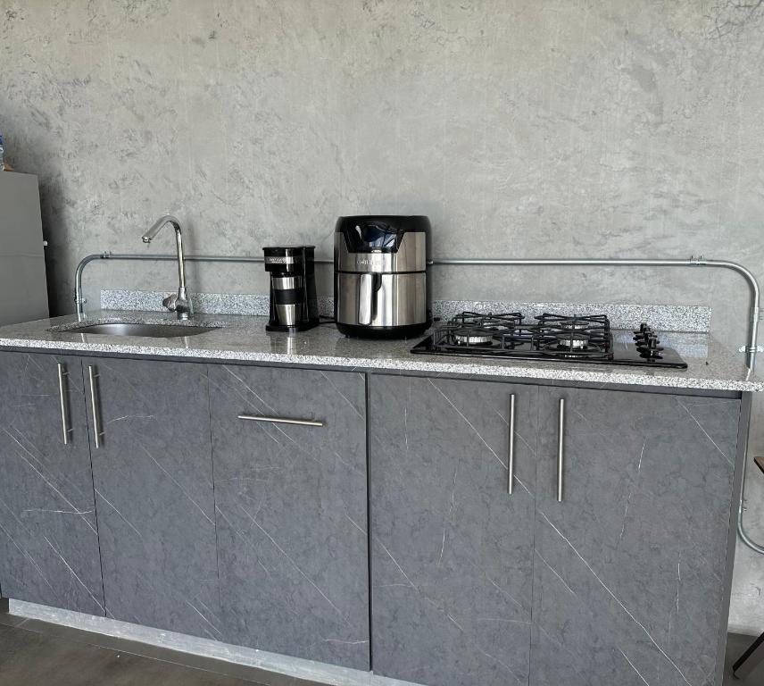 Kuchyň nebo kuchyňský kout v ubytování Belvedere Suite Campestre