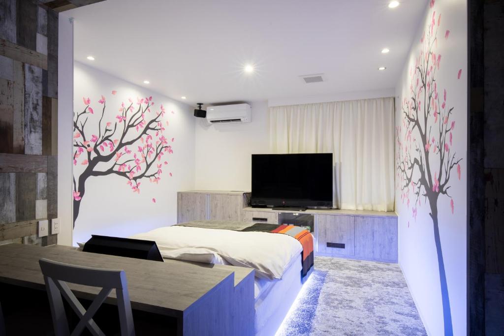 TV a/nebo společenská místnost v ubytování HOTEL MONO - Adult only