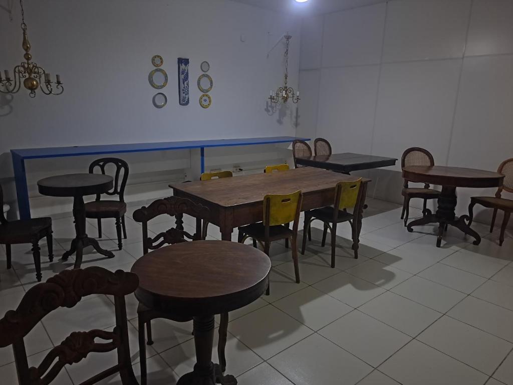 Restaurace v ubytování Mangue Oranje Hostel - no bairro do Recife Antigo - Old Town