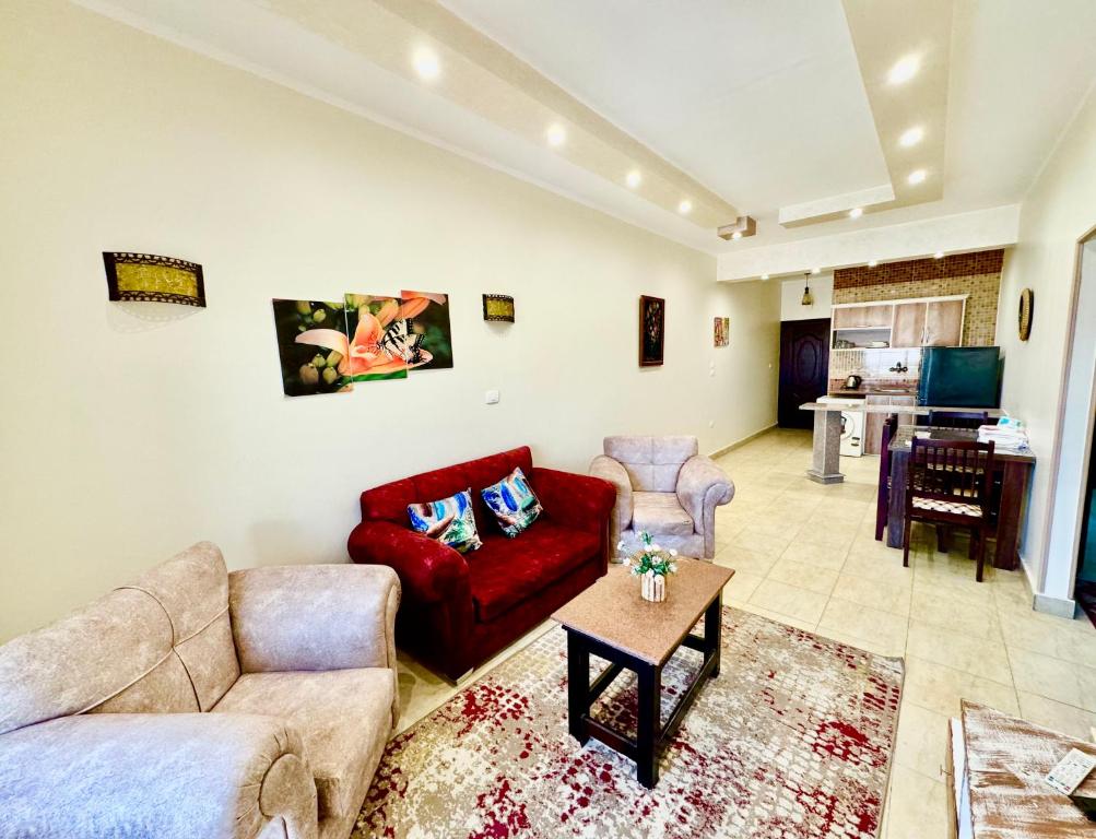 Posezení v ubytování Charbel apartments