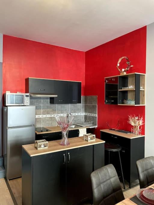 Η κουζίνα ή μικρή κουζίνα στο Appartement pour 5 voyageurs