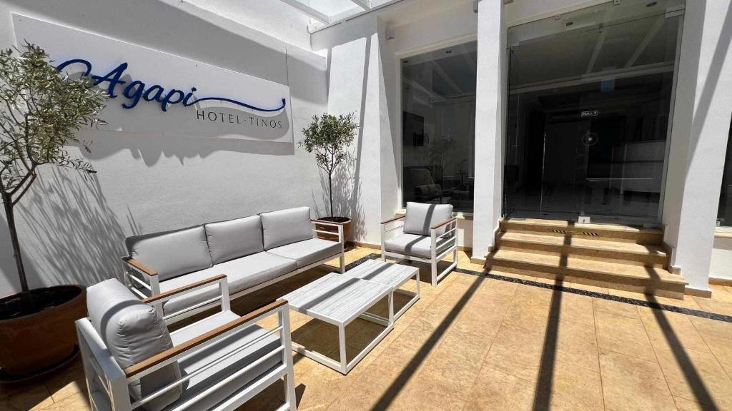 Posezení v ubytování Agapi Hotel Tinos
