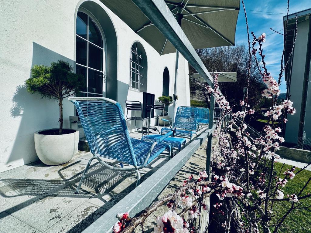 Balkón nebo terasa v ubytování Bed Bike and Breakfast Olten