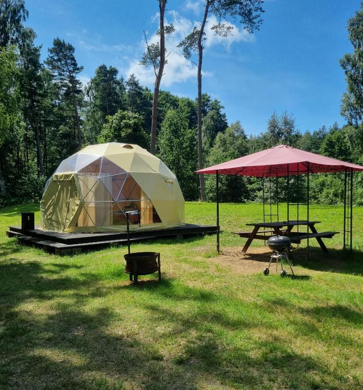 Zahrada ubytování Spranču Glempings