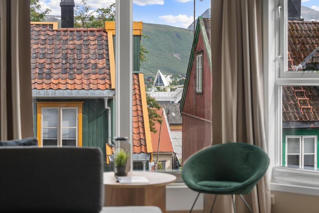 Nespecifikovaný výhled na hory nebo výhled na hory při pohledu z apartmánu