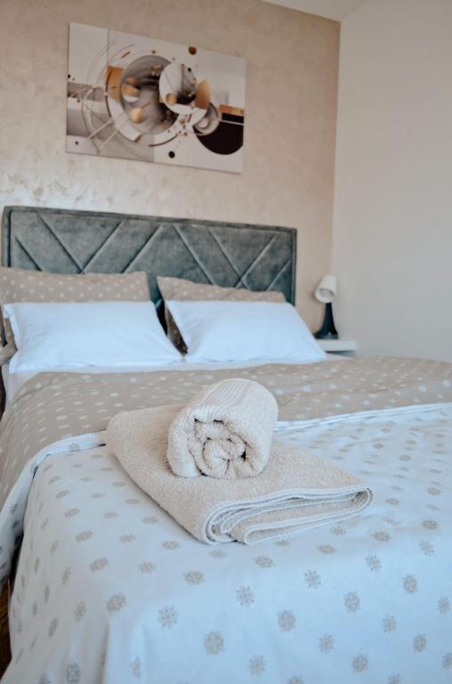Postel nebo postele na pokoji v ubytování Penthaus apartman NOVAK