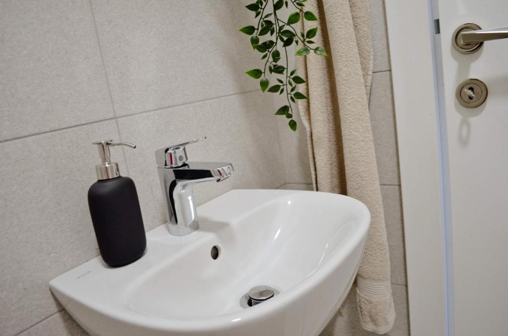 Koupelna v ubytování Penthaus apartman NOVAK