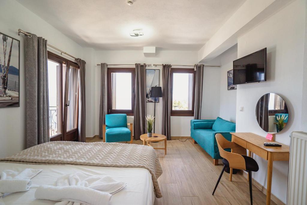 Postel nebo postele na pokoji v ubytování CAPTAINHOUSE