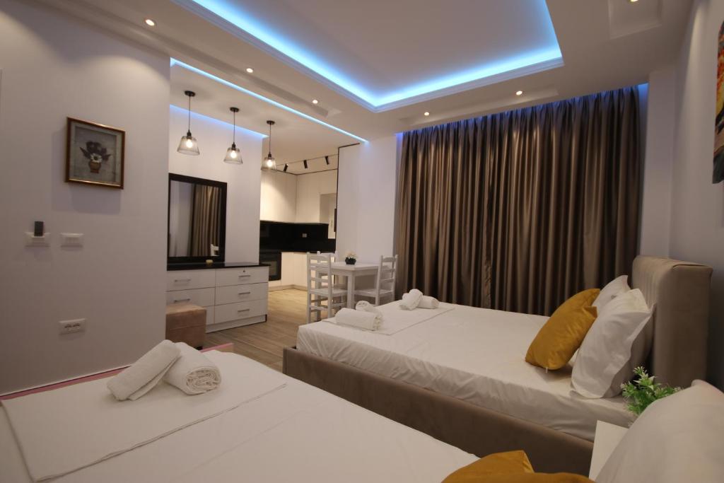 Postel nebo postele na pokoji v ubytování Klea Rooms