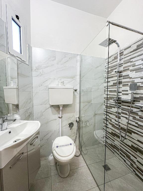 Koupelna v ubytování Hotel Ilde