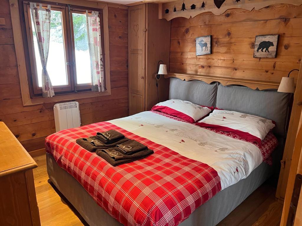 Postel nebo postele na pokoji v ubytování Chalet Tannenduft
