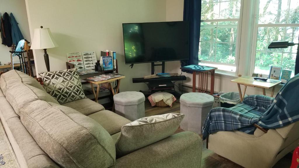 TV a/nebo společenská místnost v ubytování HideFarAway 1 Queen 1 Full beds for same price