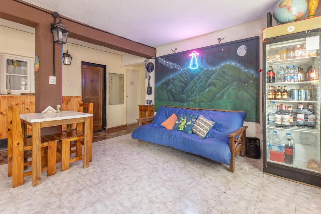 Posezení v ubytování Puerta Azul Hostel
