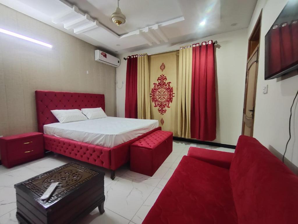 Кровать или кровати в номере Airway lodges