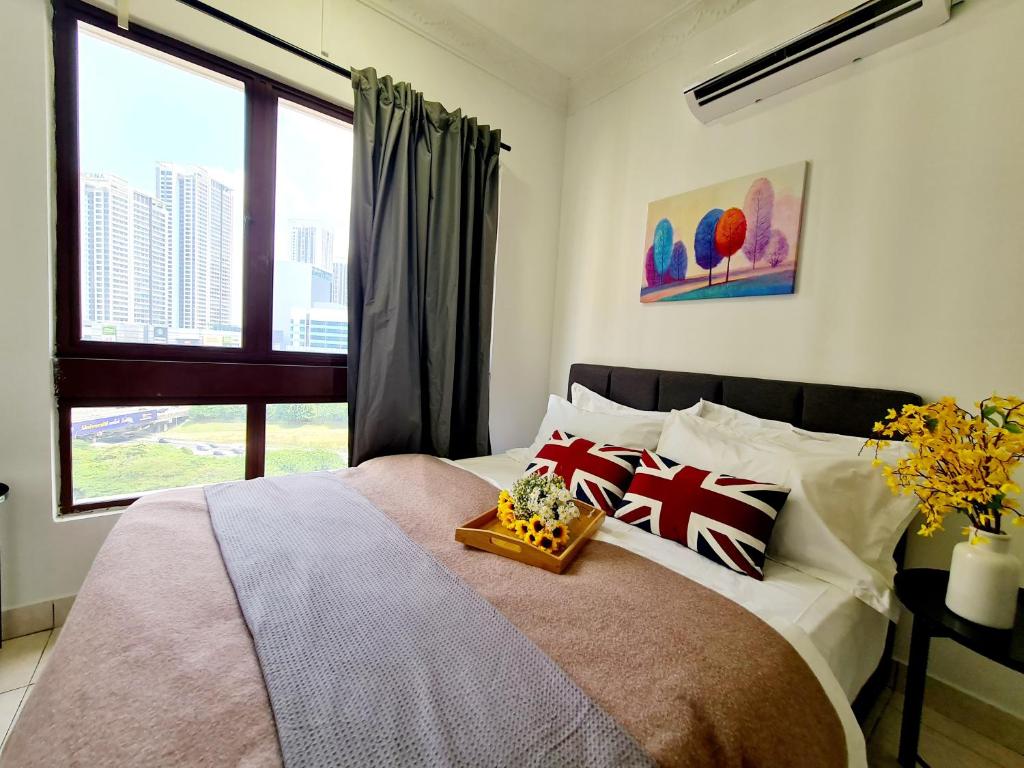 Ένα ή περισσότερα κρεβάτια σε δωμάτιο στο Affordable 8 Guest Tropicana Thomson Hospital Kota Damansara SEGI Giza Mall Tropicana Mall Ikea The Curve One Utama