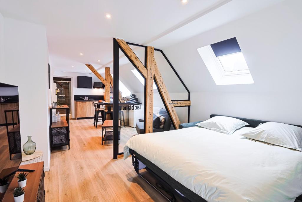 Kuchyň nebo kuchyňský kout v ubytování Appartements Les Vosges