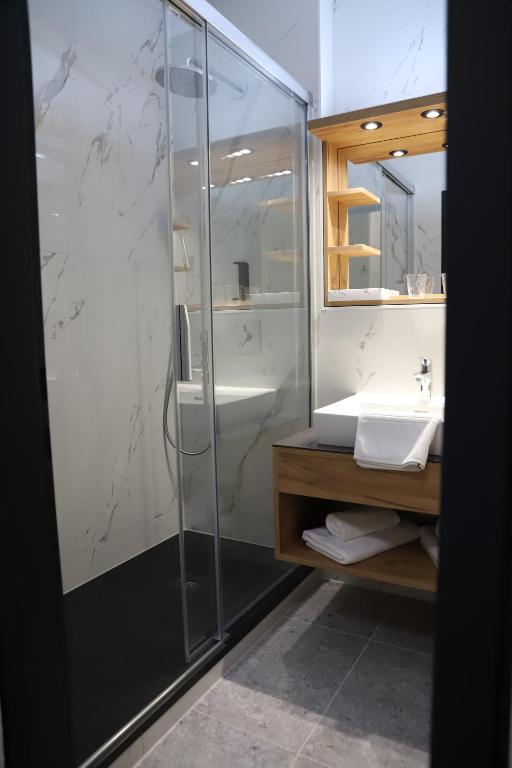 Koupelna v ubytování Brauhotel Weitra