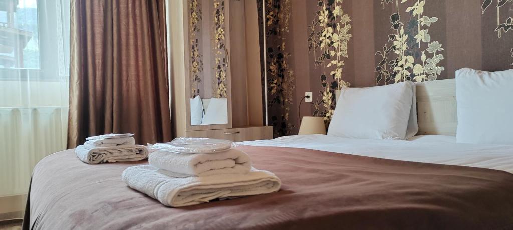 Postel nebo postele na pokoji v ubytování Hotel Svanseti