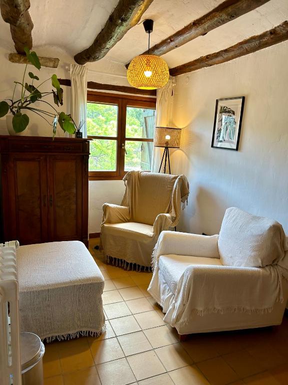 Posezení v ubytování B&B Mas del Pi