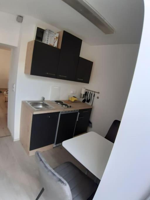 Kuchyň nebo kuchyňský kout v ubytování Ferienappartement 3 beim Strandbad