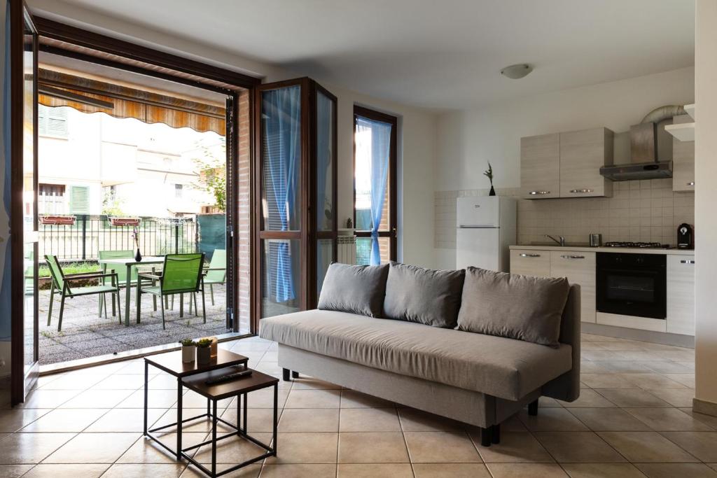 Posezení v ubytování DeHomes - Relax & Business Apartments