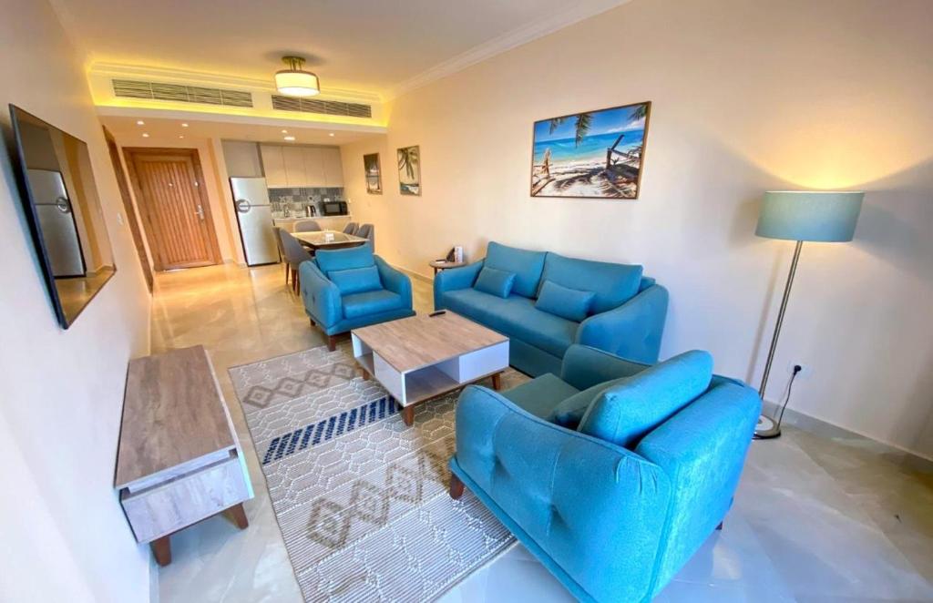 Posezení v ubytování Azur One Eleven Hotel Alamein