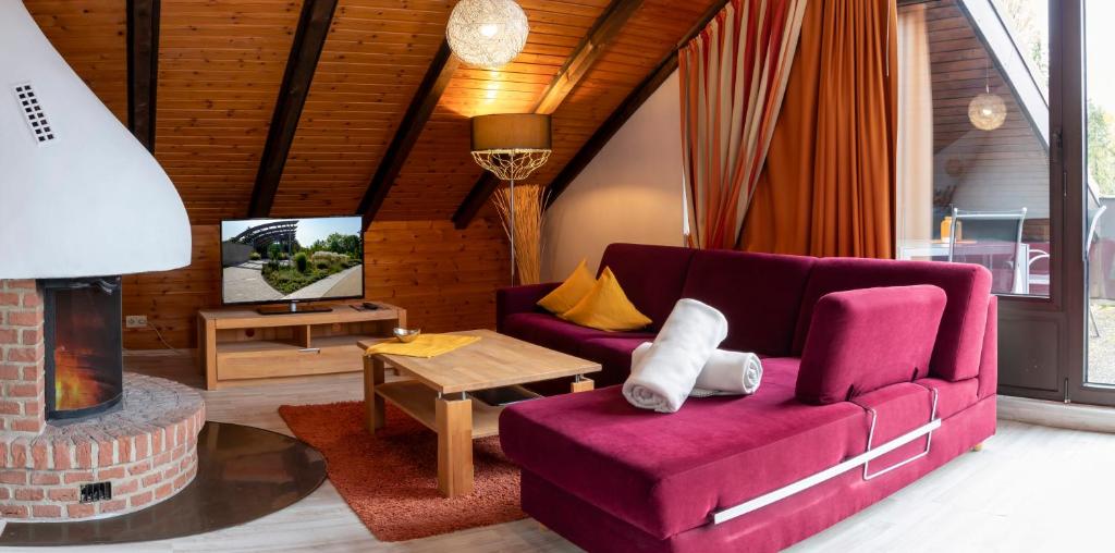 Posezení v ubytování Haus Roseneck mit gratis Zugang zur Jod-Sole-Therme