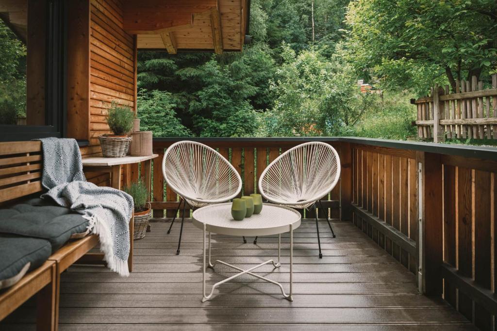 Balkón nebo terasa v ubytování Ferienhaus zum Stubaier Gletscher - WALD