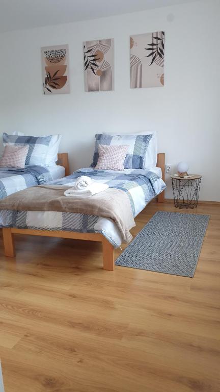 Postel nebo postele na pokoji v ubytování Apartman Basarac