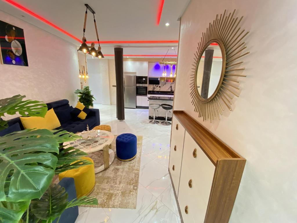 Kuchyň nebo kuchyňský kout v ubytování appartment igar azougagh elhoceima