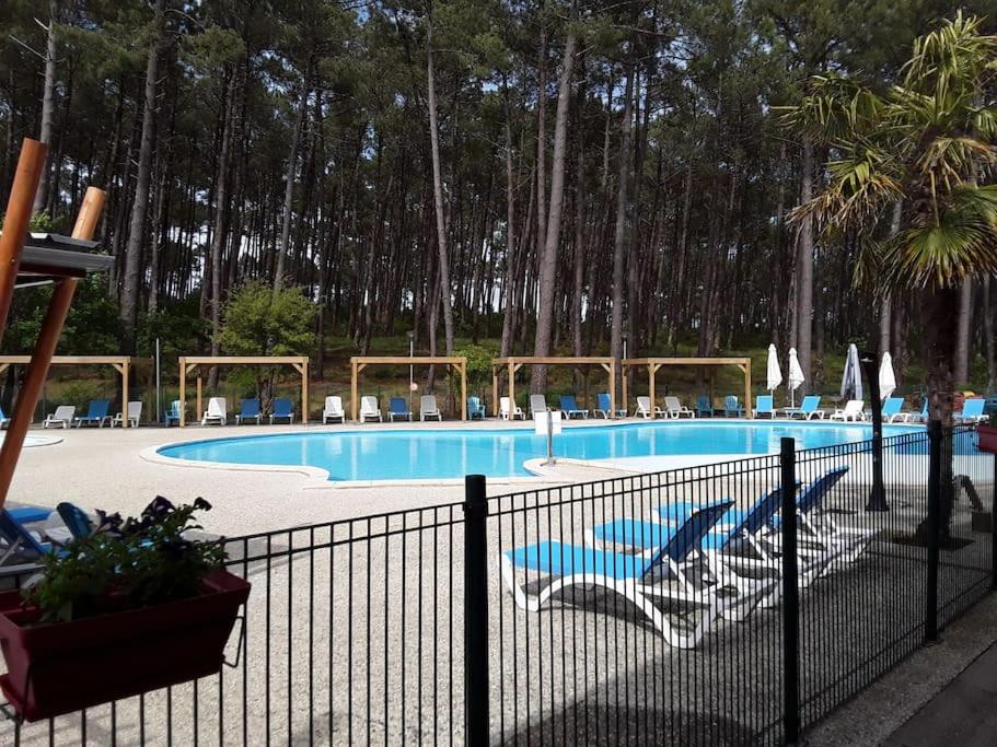 Bazén v ubytování Loue chalet nebo v jeho okolí